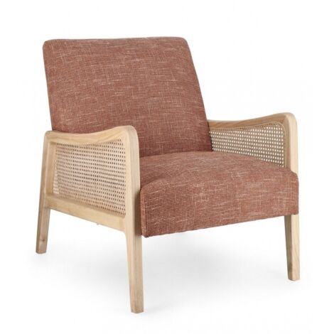 Poltrona "Deanna" per interno, Struttura In Legno Di Pino E Compensato 67.5 x 82 x 83h cm -Autumn