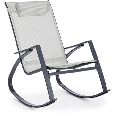 Poltrona dondolo Bizzotto Demid antracite/grigio