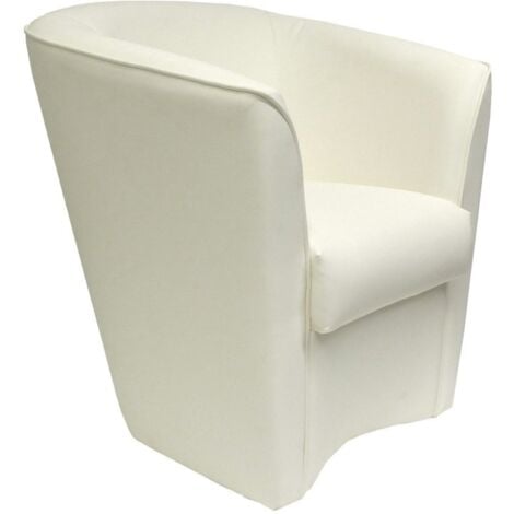 Poltrona ecopelle bianco da attesa camera letto