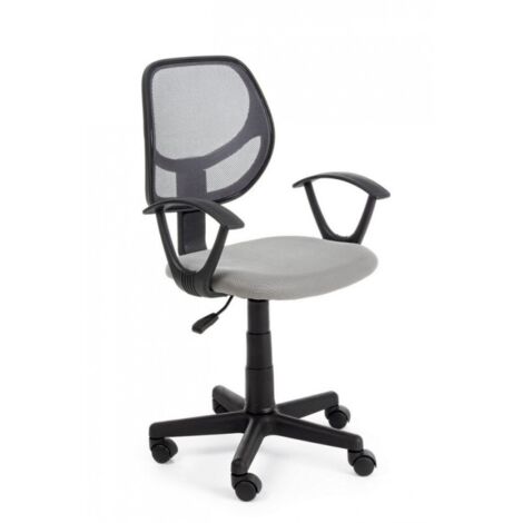 Poltrona "Ella" da ufficio ergonomica con braccioli, altezza regolabile -Grigio Scuro