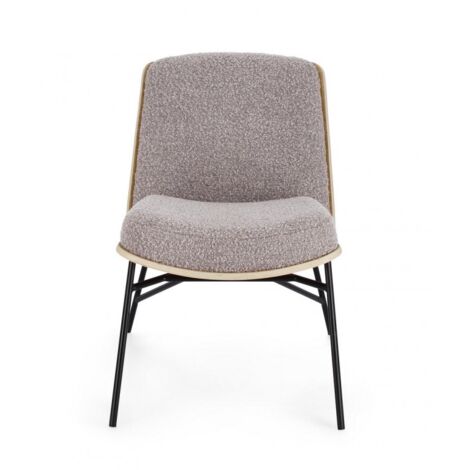 Poltrona "Emerson" per interno, Struttura In Compensato 59 x 71 x 80h cm -Visone