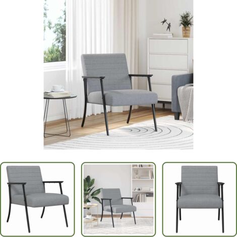 Poltrona ergonomica -  poltrona Grigio chiaro 59 x 75 x 78 cm Tessuto
