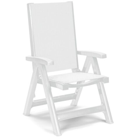POLTRONA ESMERALDA TEX 5 POSIZIONI - SCAB Colore: Bianco -Telo bianco