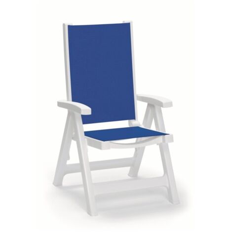 POLTRONA ESMERALDA TEX 5 POSIZIONI - SCAB Colore: Bianco - Telo blu
