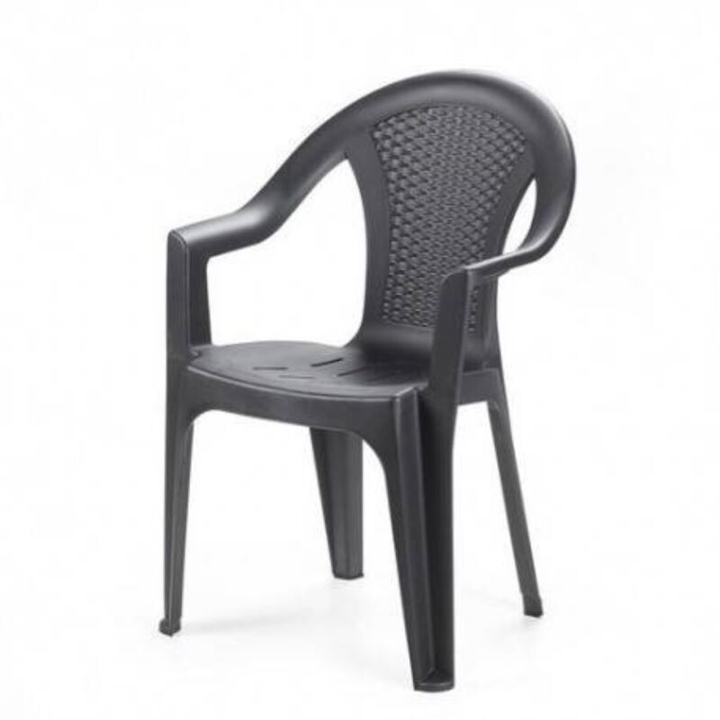 Progarden Sedia Ischia Antracite Effetto Rattan Set 2 Pezzi Ipae