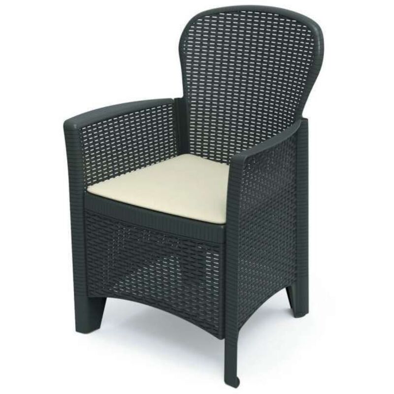 Progarden Poltrona Componibile Folia In Resina Effetto Rattan Antra...