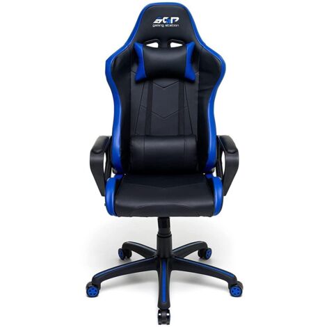Poltrona Gaming Professional colore blu ruote girevoli antiscivolo M0826-02