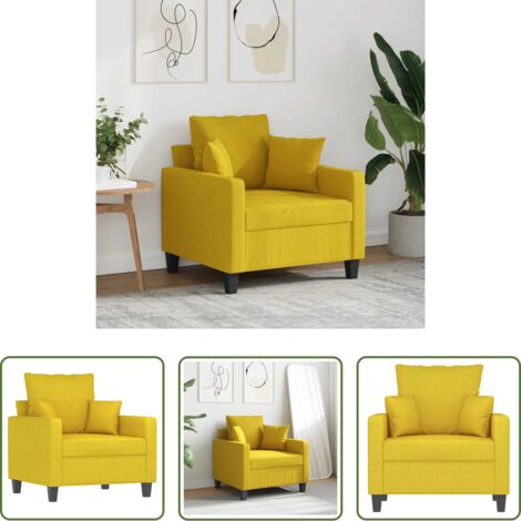 Poltrona gialla - Poltrona Giallo Chiaro 60 cm in Tessuto