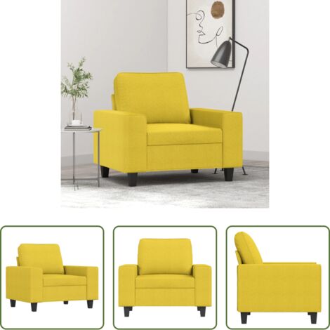 Poltrona gialla - Poltrona Giallo Chiaro 60 cm in Tessuto