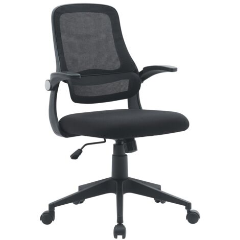 Poltrona "Gilmore" da gaming ed ufficio ergonomica in poliestere con braccioli e ruote -Nero