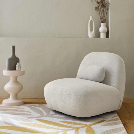 Poltrona girevole 360° bouclé