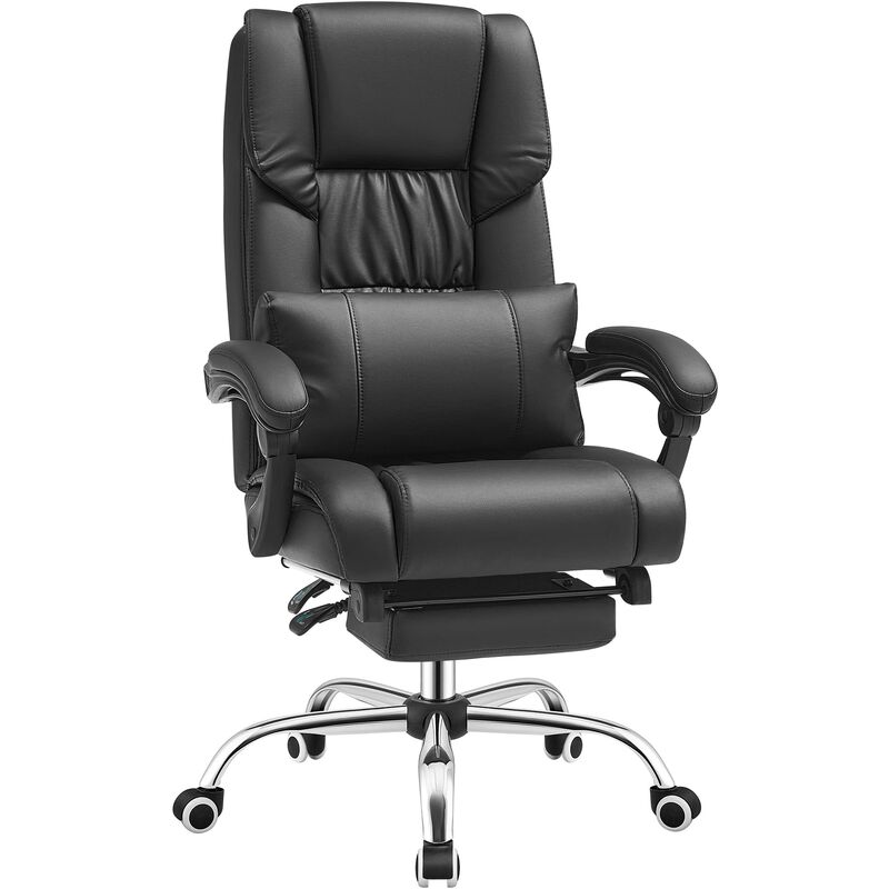 Songmics Poltrona Girevole Con Poggiagambe Sedia Direzionale Ergono...