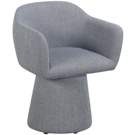 Poltrona Girevole da Soggiorno 59x55x77 cm in Tessuto Lottie Lottie Grigio Scuro