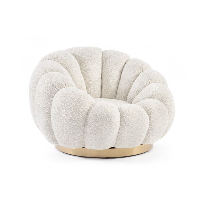 Iperbriko - Poltrona girevole floreale 86x62x72 cm
