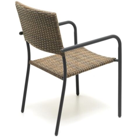 Poltrona Glis antracite cm 53x56x81h