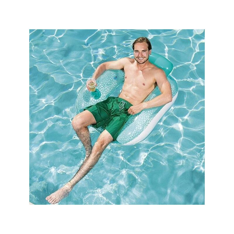 Sillón Lounge Hinchable Flip-Pillow 102X94Cm Con Porta Vaso Piscina 43097