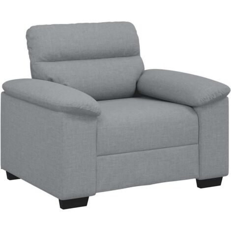 Poltrona Grigio Chiaro 60 cm in Tessuto vidaXL 474313