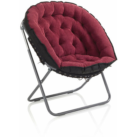 Poltrona Imbottita 77x70x92 cm in Velluto Rosso