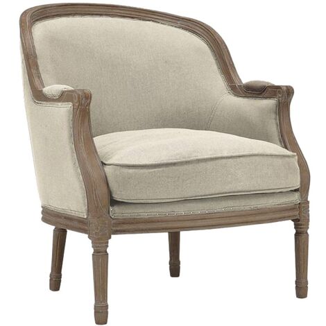 Poltrona in lino Beige - ALIENOR