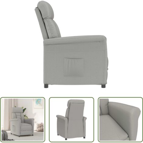 Poltrona in microfibra -  poltrona Grigio chiaro 96,5 x 70,5 x 95 cm Microfibra