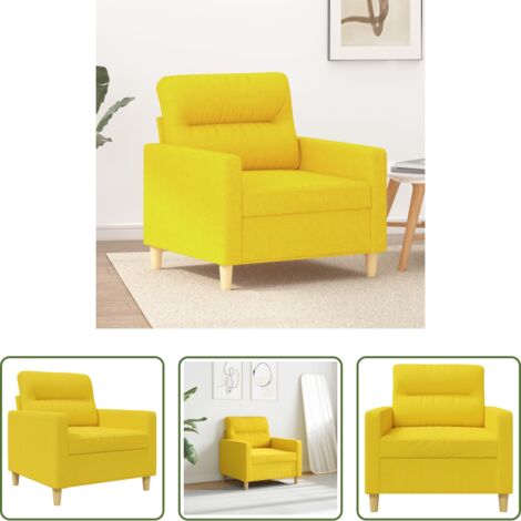 Poltrona in tessuto -  Poltrona Giallo Chiaro 60 cm in Tessuto