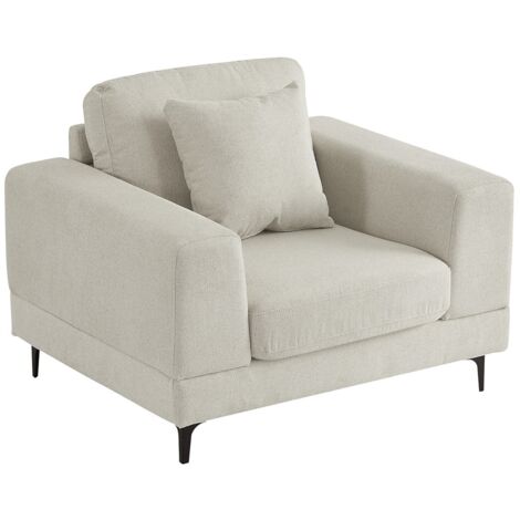 Poltrona in Tessuto testurizzato Beige - JAMOLO