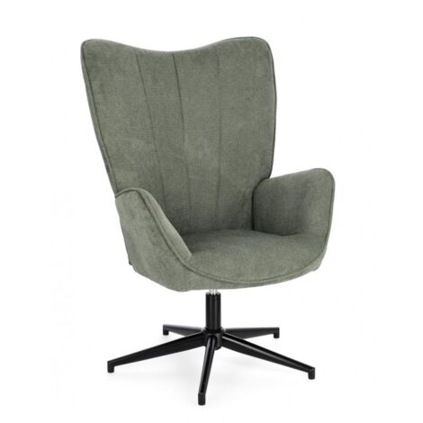 Poltrona in tessuto verde 69x72x106