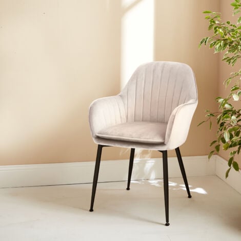 SWEEEK Poltrona in velluto con gambe in metallo
