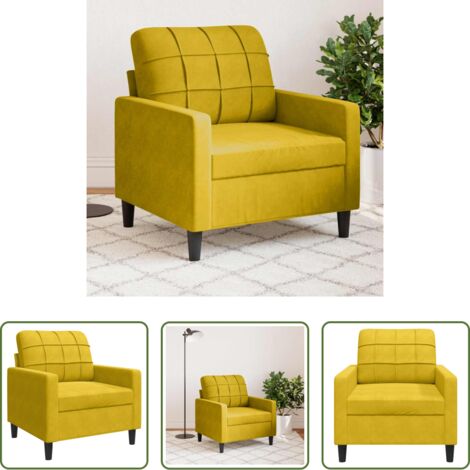Poltrona in velluto - Poltrona Giallo 60 cm Velluto