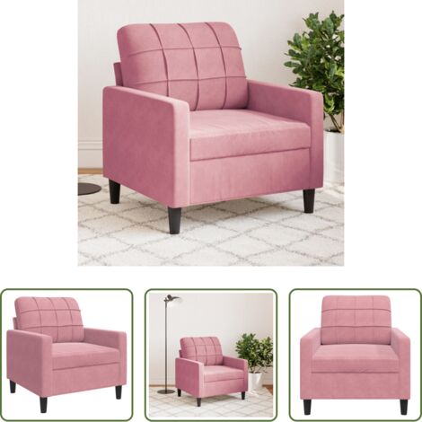 Poltrona in velluto -  Poltrona Rosa 60 cm Velluto