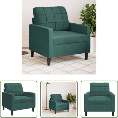 Poltrona in velluto -  Poltrona Verde Scuro 60 cm Velluto