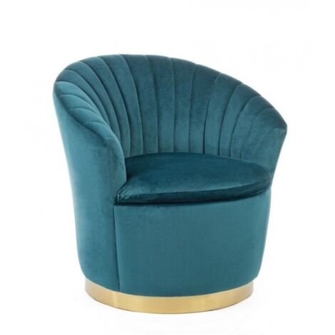 Poltrona in Velluto Verde Moderna da Interno - COLIN