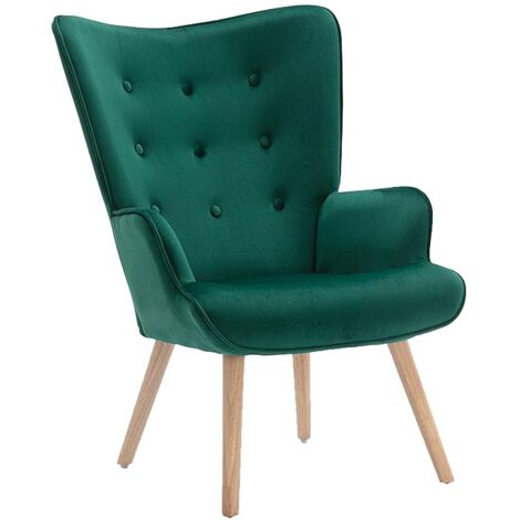 Poltrona in Velluto Verde - VATELY