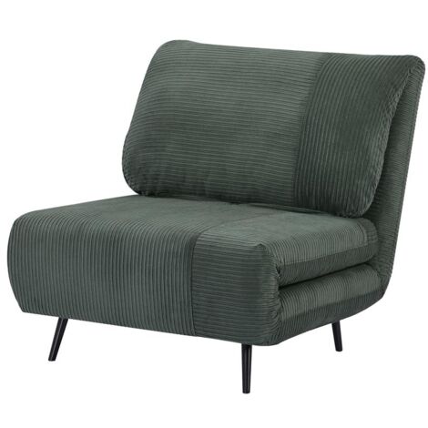 POLTRONA LETTO 2 IN 1 SINGOLA. SCHIENALE REGOLABILE SU 3 LIVELLI E IMBOTTITO. STRUTTURA IN LEGNO E ACCIAIO