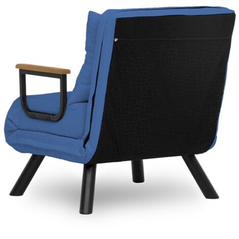 Poltrona letto, divano letto, posto singolo, letto per gli ospiti Sofa-Bed Blu