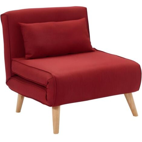 Poltrona letto in tessuto Rosso - POSIO