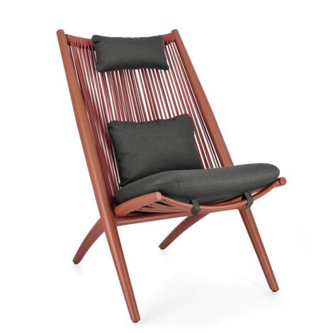 Poltrona Lounge Aloha verde con cuscini 66x84x98h cm