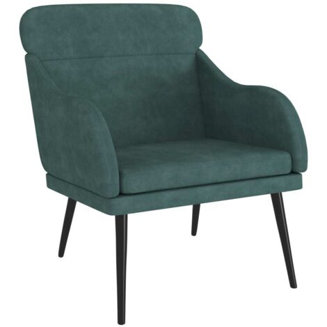 Poltrona lounge di design e moderna 63 x 76 x 80 cm in velluto verde DEC028685