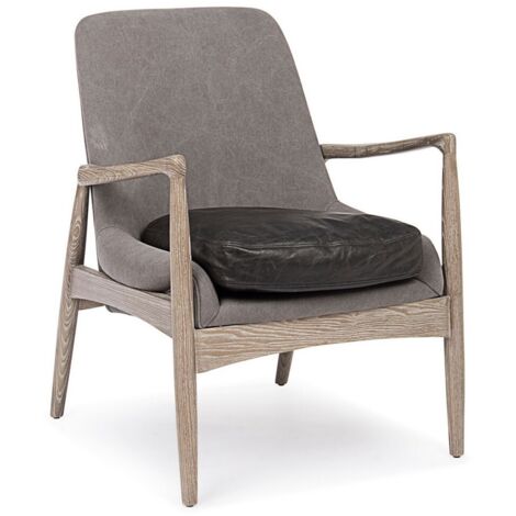 Poltrona "Marittas" per interno, Struttura In Legno Di Frassino Con Finitura A Base Di Nitrocellulosa, 68.5 x 72 x 82h cm -Marittas