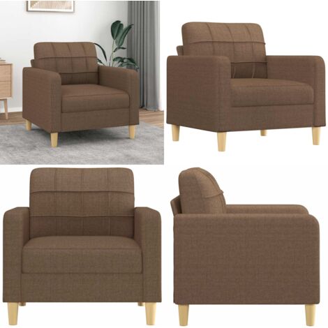 Poltrona Marrone 60 cm in Tessuto - Seduta confortevole - Poltrona in tessuto