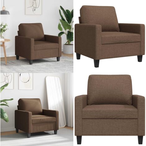 Poltrona Marrone 60 cm in Tessuto - Seduta confortevole - Poltrona in tessuto
