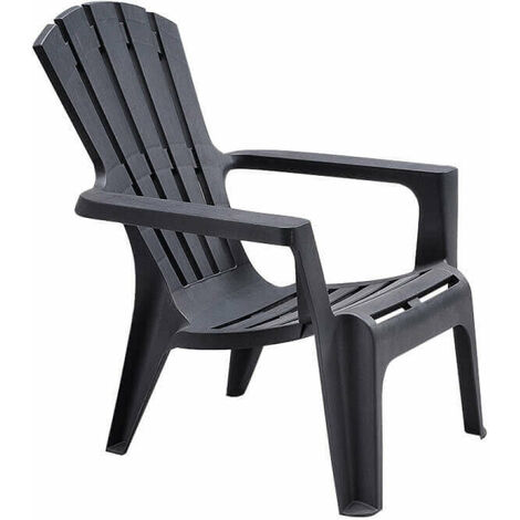 Poltrona Maryland 73x80x88 h cm in Polipropilene Nero