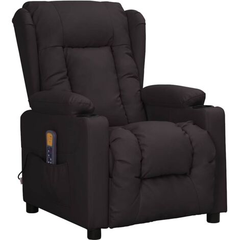 Poltrona Massaggiante Nera in Similpelle vidaXL 973945