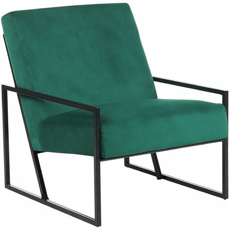 Poltrona Velluto Verde Cm55x57xH.74