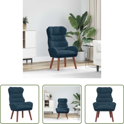 Poltrona moderna -  poltrona Blu 69 x 74 x 93 cm Velluto