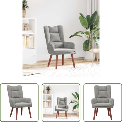 Poltrona Moderna -  poltrona Grigio chiaro 63 x 67 x 94 cm Velluto