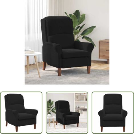 Poltrona moderna -  poltrona Nero 76 x 94 x 102 cm Velluto
