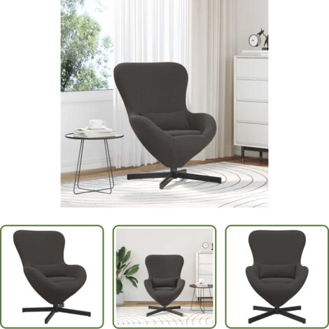 Poltrona moderna -  Poltrona uovo Grigio scuro 63 x 73 x 90 cm Tessuto