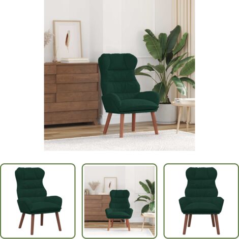Poltrona moderna -  poltrona Verde Scuro 69 x 74 x 93 cm Velluto