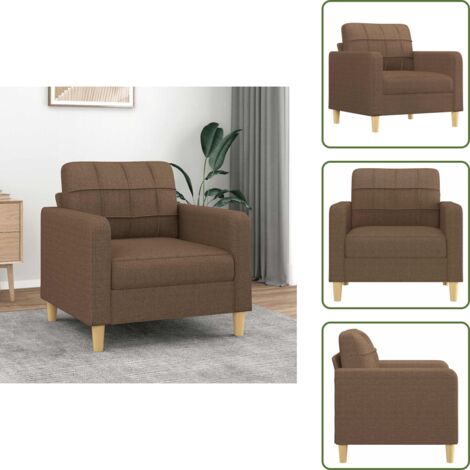 Poltrona moderna - vidaXL Poltrona Marrone 60 cm in Tessuto - Poltrona per casa